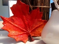 Craftberry Bush Paper Mache Leaf Bowl